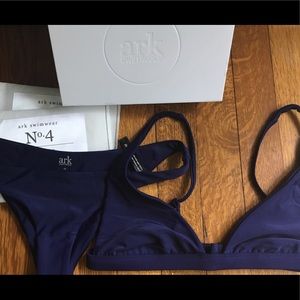 NWT Navy Blue Ark Swimwear Bikini, Size M